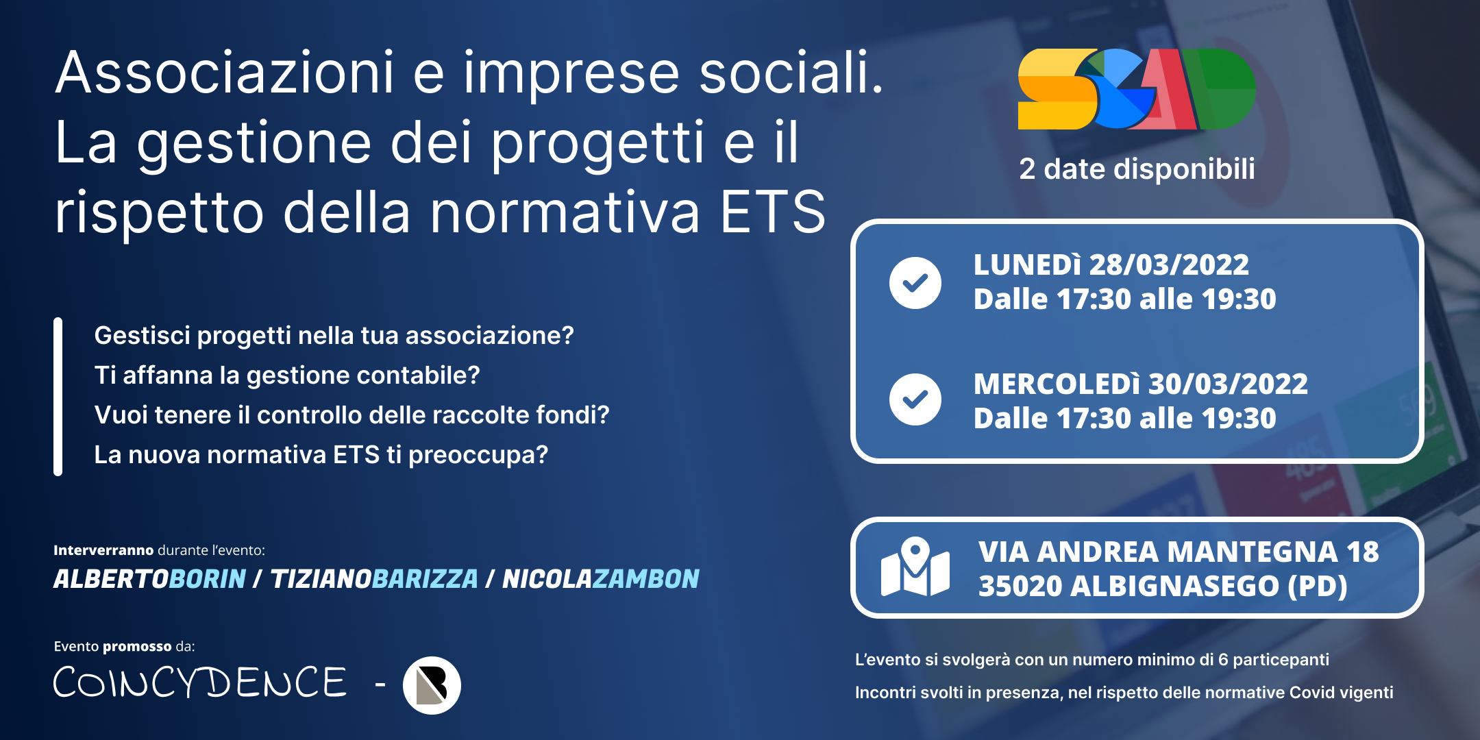 SGAD incontra associazioni ed enti sociali